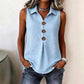 Zomerse mouwloze blouse met knopen voor dames