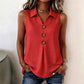 Zomerse mouwloze blouse met knopen voor dames