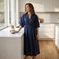 Casual maxi-jurk met V-hals en zakken voor dames