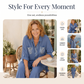 ✨ 50% KORTING ✨ Luxe Dames Set met Pailletten – Licht & Chic 💙