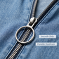 Casual denim jurk voor dames, losvallend, met revers, korte mouwen, ritssluiting en zakken