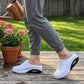 Ademende platformslippers van mesh voor dames