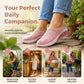 Ademende platformslippers van mesh voor dames