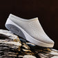 Ademende platformslippers van mesh voor dames
