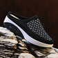 Ademende platformslippers van mesh voor dames