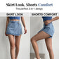 Zomerse denimskort met hoge taille voor dames