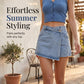 Zomerse denimskort met hoge taille voor dames