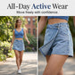 Zomerse denimskort met hoge taille voor dames