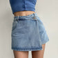 Zomerse denimskort met hoge taille voor dames