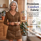 Korte jurk met lange mouwen, ritssluiting en print voor dames