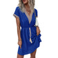 Boho-jurk met V-hals en kant voor dames