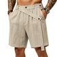 Zomerse linnen herenshorts, casual, losse pasvorm, strandshorts