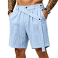Zomerse linnen herenshorts, casual, losse pasvorm, strandshorts