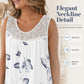 Mouwloze jurk met ronde hals en print voor dames