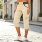Cargo-capribroek met hoge taille voor dames