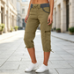 Cargo-capribroek met hoge taille voor dames