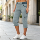 Cargo-capribroek met hoge taille voor dames