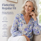 Zomer-T-shirt met bloemenprint en V-hals voor dames