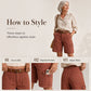 Denim cargoshorts met een losse pasvorm voor dames