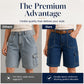 Denim cargoshorts met een losse pasvorm voor dames
