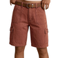 Denim cargoshorts met een losse pasvorm voor dames