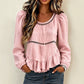 Casual damesblouse met pofmouwen