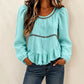 Casual damesblouse met pofmouwen