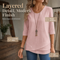 Asymmetrische casual effen top met ronde hals voor dames