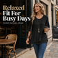 Asymmetrische casual effen top met ronde hals voor dames