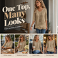 Asymmetrische casual effen top met ronde hals voor dames