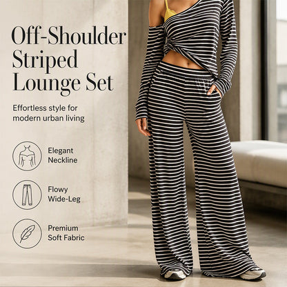 Moeiteloze Stripe-loungeset