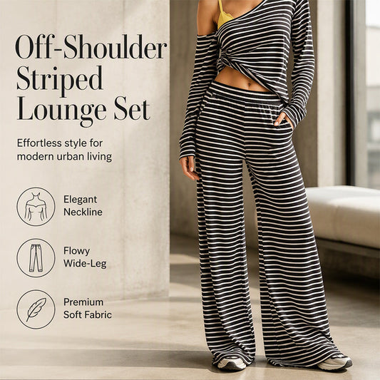 Moeiteloze Stripe-loungeset