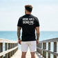 Casual T-shirt met sloganprint voor heren