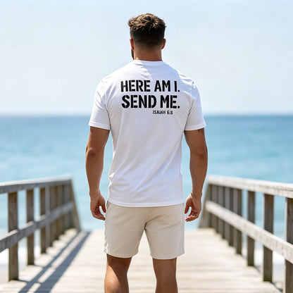 Casual T-shirt met sloganprint voor heren