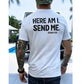 Casual T-shirt met sloganprint voor heren