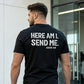 Casual T-shirt met sloganprint voor heren