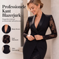 Elegante bodycon jurk voor dames met v-hals en kanten mouwen