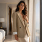 Casual blazer voor dames met contrasterende manchetten