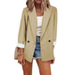 Casual blazer voor dames met contrasterende manchetten