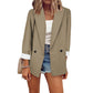 Casual blazer voor dames met contrasterende manchetten