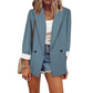 Casual blazer voor dames met contrasterende manchetten