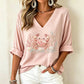 🌸 Nieuwe Collectie 👕 Dames V-Hals T-Shirt met Print – Trendy design, comfortabele pasvorm & stijlvolle dagelijkse look ✨