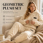 🍂 50% KORTING – Pluche loungeset voor dames met reliëfpatroon | Gezellige tweedelige winterpyjama met structuur