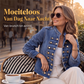 Vintage dames spijkerjas met symmetrische knopen