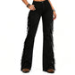 🔥Gratis verzending✈️ Dames High-Waist Flare Jeans met Zijfranjes 👖 Verlengend Silhouet, Comfortabele Pasvorm & Modieuze Look