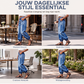 Hoge taille, elastische barrel jeans voor dames