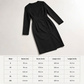 Elegante asymmetrische eenrijig geknoopte jurk voor dames