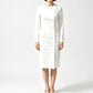 Elegante asymmetrische eenrijig geknoopte jurk voor dames
