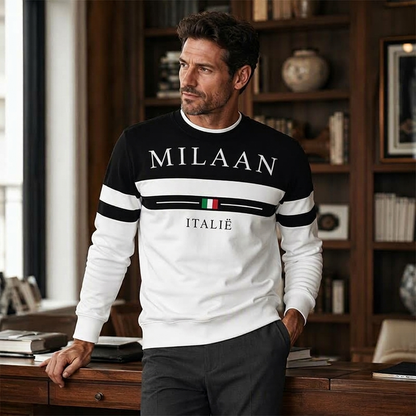 ✨ Heren Sweatshirt met Milano Italia Print – Modieuze Casual Trui met Stoere Italiaanse Uitstraling 👕
