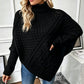 🔥 Nieuw & 50% KORTING! Damesgebreide ponchotrui met kabelpatroon, dik gebreid, losse pasvorm, stijlvol voor herfst‑winter